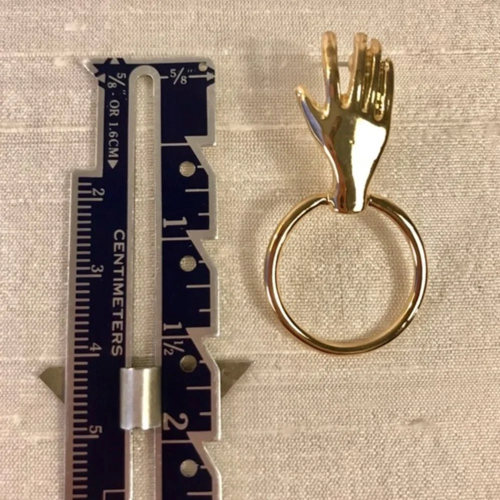 Anthro Golden Hand Hoops